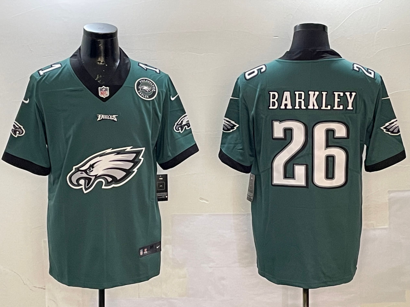 Men Philadelphia Eagles #26 Barkley green 2025 Nike NFL jersey style 7